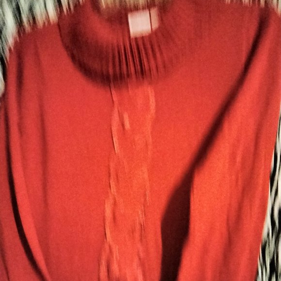 Girl Connection Red Sweater Dress Sequins Long Sleeve Turtle Neck Size 7/8 - Picture 11 of 12